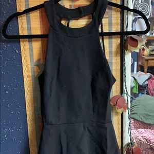 Windsor black open black skater dress
